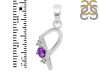 Amethyst & White Topaz Alphabet P Pendant AMT-RDA-16.