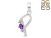 Amethyst & White Topaz Alphabet P Pendant AMT-RDA-16.