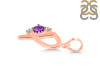 Amethyst & White Topaz Alphabet P Pendant AMT-RDA-16.