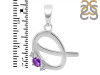 Amethyst & White Topaz Alphabet Q Pendant AMT-RDA-17.