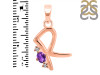 Amethyst & White Topaz Alphabet R Pendant AMT-RDA-18.
