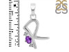 Amethyst & White Topaz Alphabet R Pendant AMT-RDA-18.
