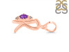 Amethyst & White Topaz Alphabet R Pendant AMT-RDA-18.