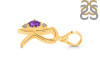 Amethyst & White Topaz Alphabet R Pendant AMT-RDA-18.