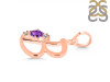 Amethyst & White Topaz Alphabet B Pendant AMT-RDA-2.