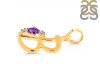 Amethyst & White Topaz Alphabet B Pendant AMT-RDA-2.