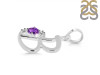 Amethyst & White Topaz Alphabet B Pendant AMT-RDA-2.
