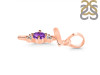 Amethyst & White Topaz Alphabet T Pendant AMT-RDA-20.