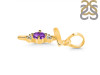 Amethyst & White Topaz Alphabet T Pendant AMT-RDA-20.