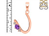 Amethyst & White Topaz Alphabet U Pendant AMT-RDA-21.