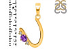 Amethyst & White Topaz Alphabet U Pendant AMT-RDA-21.