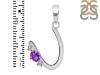 Amethyst & White Topaz Alphabet U Pendant AMT-RDA-21.