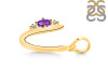 Amethyst & White Topaz Alphabet U Pendant AMT-RDA-21.