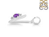 Amethyst & White Topaz Alphabet V Pendant AMT-RDA-22.