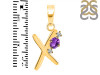 Amethyst & White Topaz Alphabet X Pendant AMT-RDA-24.