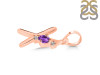 Amethyst & White Topaz Alphabet X Pendant AMT-RDA-24.