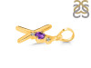 Amethyst & White Topaz Alphabet X Pendant AMT-RDA-24.