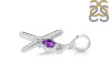 Amethyst & White Topaz Alphabet X Pendant AMT-RDA-24.