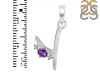 Amethyst & White Topaz Alphabet Y Pendant AMT-RDA-25.