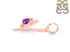 Amethyst & White Topaz Alphabet Y Pendant AMT-RDA-25.