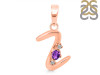Amethyst & White Topaz Alphabet Z Pendant AMT-RDA-26.