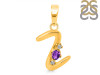 Amethyst & White Topaz Alphabet Z Pendant AMT-RDA-26.