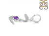 Amethyst & White Topaz Alphabet Z Pendant AMT-RDA-26.