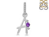 Amethyst & White Topaz Alphabet A Pendant AMT-RDA-27.