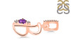 Amethyst & White Topaz Alphabet B Pendant AMT-RDA-28.