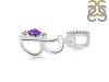 Amethyst & White Topaz Alphabet B Pendant AMT-RDA-28.