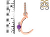 Amethyst & White Topaz Alphabet C Pendant AMT-RDA-29.