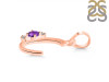 Amethyst & White Topaz Alphabet C Pendant AMT-RDA-3.