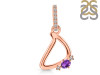 Amethyst & White Topaz Alphabet D Pendant AMT-RDA-30.