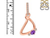 Amethyst & White Topaz Alphabet D Pendant AMT-RDA-30.