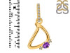 Amethyst & White Topaz Alphabet D Pendant AMT-RDA-30.