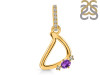 Amethyst & White Topaz Alphabet D Pendant AMT-RDA-30.