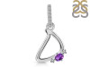 Amethyst & White Topaz Alphabet D Pendant AMT-RDA-30.