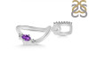 Amethyst & White Topaz Alphabet D Pendant AMT-RDA-30.