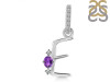 Amethyst & White Topaz Alphabet E Pendant AMT-RDA-31.