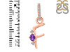 Amethyst & White Topaz Alphabet F Pendant AMT-RDA-32.