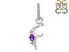 Amethyst & White Topaz Alphabet F Pendant AMT-RDA-32.
