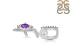 Amethyst & White Topaz Alphabet F Pendant AMT-RDA-32.