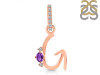 Amethyst & White Topaz Alphabet G Pendant AMT-RDA-33.