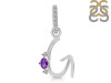 Amethyst & White Topaz Alphabet G Pendant AMT-RDA-33.
