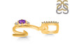 Amethyst & White Topaz Alphabet G Pendant AMT-RDA-33.