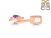 Amethyst & White Topaz Alphabet H Pendant AMT-RDA-34.