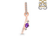 Amethyst & White Topaz Alphabet I Pendant AMT-RDA-35.