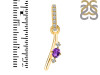 Amethyst & White Topaz Alphabet I Pendant AMT-RDA-35.