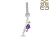 Amethyst & White Topaz Alphabet I Pendant AMT-RDA-35.