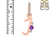 Amethyst & White Topaz Alphabet J Pendant AMT-RDA-36.